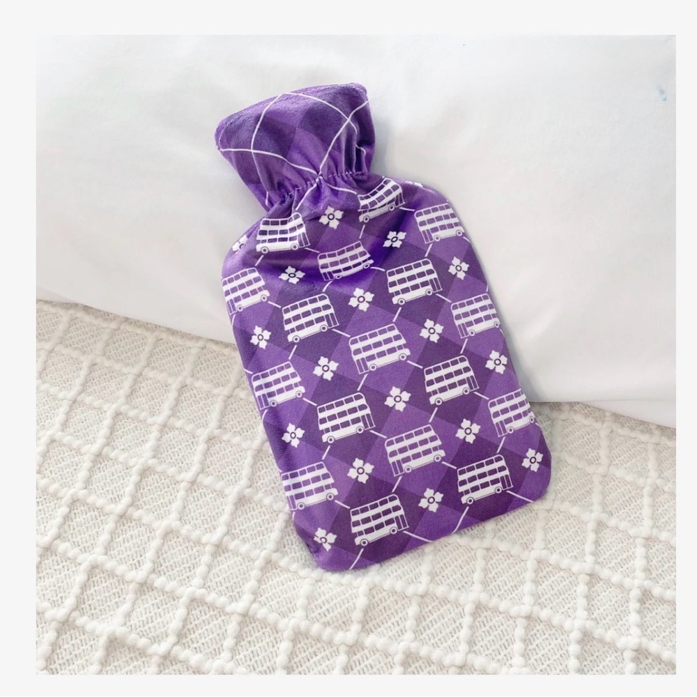 The Knight Bus Hot Water Bottle – Purple Comfort Cover